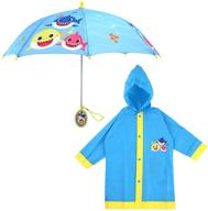 🦈 baby shark nickelodeon kids umbrella and slicker set, rain wear for toddler boys ages 2-5 logo