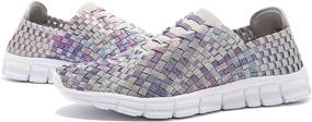 img 4 attached to 👟 JWJ Lightweight Slip-On Sneakers: Handmade, Stretchy & Comfortable Walking Shoes for Women