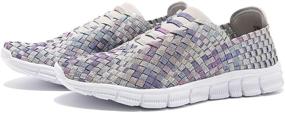 img 3 attached to 👟 JWJ Lightweight Slip-On Sneakers: Handmade, Stretchy & Comfortable Walking Shoes for Women