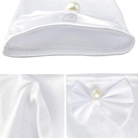 img 2 attached to 👸 Yolyoo Girls Princess Gloves: Elegant White Satin Dress Up Gloves for Birthday, Wedding, Costume Party