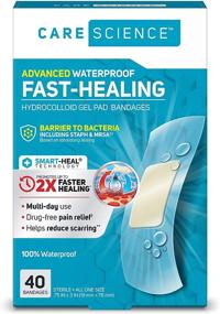 img 4 attached to 💧 Care Science Fast-Healing Waterproof Hydrocolloid Gel Pad Bandages - 2X Faster Healing, 100% Waterproof Seal - Ideal for Blisters or Wound Care - 0.75 in x 3 in, 40 ct