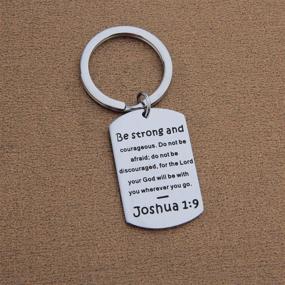 img 2 attached to QIIER Christian Keychain Strong Courageous Women's Jewelry for Pendants & Coins