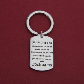 img 3 attached to QIIER Christian Keychain Strong Courageous Women's Jewelry for Pendants & Coins