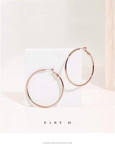 img 1 attached to Cocadant Set of 3 Big Hoop Earrings for Women with Sensitive Ears - Stainless Steel in 14K Gold, Rose Gold, and Silver Plating