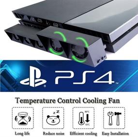 img 2 attached to ElecGear PS4 Auto Cooling Fan - USB Cooler with Temperature Sensor Control, Enhances Heat Exhaust for Playstation 4 CUH-1xxx