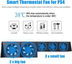 img 1 attached to ElecGear PS4 Auto Cooling Fan - USB Cooler with Temperature Sensor Control, Enhances Heat Exhaust for Playstation 4 CUH-1xxx