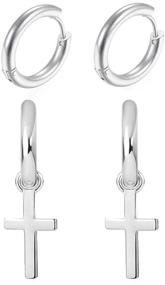 img 4 attached to AONED Silver Dangle Earrings Hypoallergenic