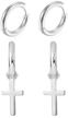 aoned silver dangle earrings hypoallergenic logo