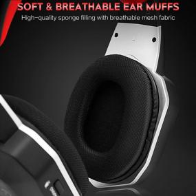 img 2 attached to 🎧 HUHD Wireless Gaming Headset Headphones - USB Gaming Headsets for PS5, PS4, PC, Nintendo Switch - Removable Microphone, Ultra-Low Latency, Virtual 7.1 Surround Sound, Over Ear Soft Earmuffs