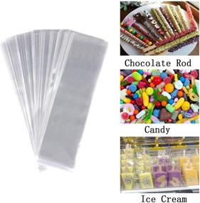 img 2 attached to 🎁 300pcs 3x11" Clear Plastic Cellophane Wrappers with Twist Ties - Perfect for Gifts & Party Favors!