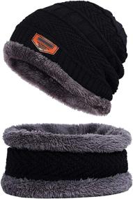 img 3 attached to 🧣 Muryobao Women's Winter Knit Beanie Hats and Scarf Set for Unparalleled Warmth