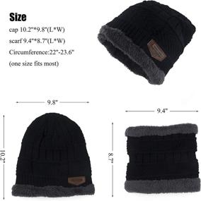 img 1 attached to 🧣 Muryobao Women's Winter Knit Beanie Hats and Scarf Set for Unparalleled Warmth