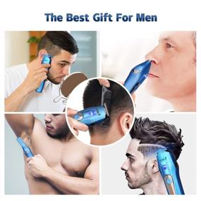 img 3 attached to 👱 Ceenwes Cool 5-in-1 Men's Grooming Kit: Professional Beard Trimmer, Rechargeable Hair Clippers, Multi-purpose Mustache Trimmer, Waterproof Nose & Ear Body Trimmer. Ideal for Men, Fathers, Husbands, and Boyfriends.