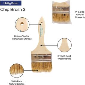 img 2 attached to 🖌️ 24 Pack of 3 Inch Chip Paint Brushes - Professional Grade Chip Paint Brushes