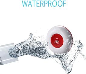 img 2 attached to 🔔 Wireless CallToU Buttons for Caregiver Pager & Restaurant Calling Pager - Waterproof, 500+ Ft Range - Elderly, Patient, and Disabled Alert System (Requires Receiver Pairing)