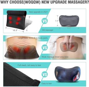 img 1 attached to WOQQW Neck Massager with Heat - Shiatsu Electric Back Massager for Ultimate Relaxation - Perfect Valentines Day, Christmas and Thanksgiving Day Presents for Loved Ones