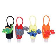 refillable silicone dinosaur sanitizer containers logo