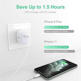 img 2 attached to 🔌 MFi Certified iPhone 12 Fast Charger - 18W USB C Fast Wall Adapter with 3.9ft USB C-L Cable - Compatible with New iPhone 12 Mini/Pro/Pro Max, iPad Pro - Foldable Plug & LED Indicator