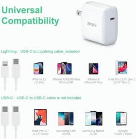 img 1 attached to 🔌 MFi Certified iPhone 12 Fast Charger - 18W USB C Fast Wall Adapter with 3.9ft USB C-L Cable - Compatible with New iPhone 12 Mini/Pro/Pro Max, iPad Pro - Foldable Plug & LED Indicator