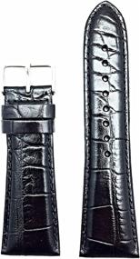 img 2 attached to Genuine Leather Alligator Crocodile Replacement Men's Watches in Watch Bands