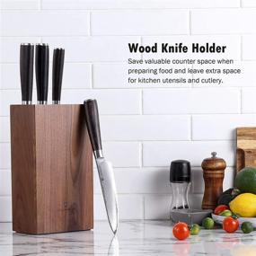 img 2 attached to 🔪 Jaco Master Knife Block Set of 5 - AUS10 Series - Premium Damascus Blade - Professional Kitchen Cutlery with Case