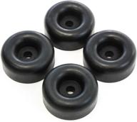 red hound auto set of 4 round rubber bumpers for trailer ramp door truck - 2.5 inches replacement cargo stops logo