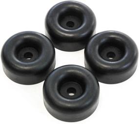 img 4 attached to Red Hound Auto Set of 4 Round Rubber Bumpers for Trailer Ramp Door Truck - 2.5 Inches Replacement Cargo Stops