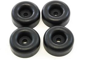 img 2 attached to Red Hound Auto Set of 4 Round Rubber Bumpers for Trailer Ramp Door Truck - 2.5 Inches Replacement Cargo Stops