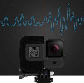 img 2 attached to Улучшите видеозаписи GoPro Hero 8 Black с помощью крышки Taisioner Windslayer: аксессуара для уменьшения шума в корпусе кадра.