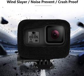img 3 attached to Улучшите видеозаписи GoPro Hero 8 Black с помощью крышки Taisioner Windslayer: аксессуара для уменьшения шума в корпусе кадра.