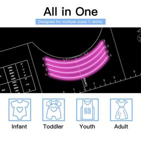 img 2 attached to 👕 HTVRONT T-Shirt Ruler Guide for Vinyl Alignment - Sturdy Acrylic Ruler - 18x6x0.15 inches - Fits All T-Shirt Sizes