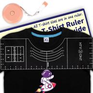 👕 htvront t-shirt ruler guide for vinyl alignment - sturdy acrylic ruler - 18x6x0.15 inches - fits all t-shirt sizes logo