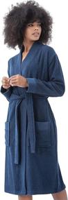 img 4 attached to 🛀 SEYANTE Turkish Cotton Unisex Bathrobe: Luxurious Men's Sleep & Lounge Attire