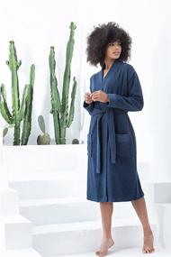 img 1 attached to 🛀 SEYANTE Turkish Cotton Unisex Bathrobe: Luxurious Men's Sleep & Lounge Attire