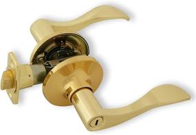 img 1 attached to 🔑 Honeywell Safes & Door Locks 8106002: Wave Privacy Door Lever in Polished Brass - Unlock Style and Security!