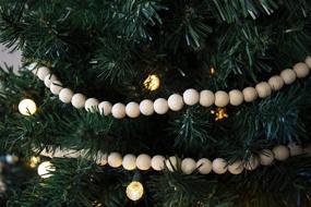 img 3 attached to 🎄 One Holiday Way 9-Foot Rustic Unfinished Wood Bead Garland - Vintage Style Christmas Tree Decoration for Shabby Chic Wedding, Farmhouse & Fall Home Decor