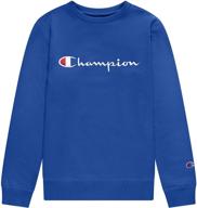 champion unisex heritage fleece pullover champion script sweatshirt – ideal for boys and girls logo