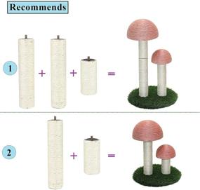 img 2 attached to 🐱 LisLtant Tall Cat Scratching Post: Mushroom Design for Indoor Cats and Kittens - Natural Sisal Scratchers