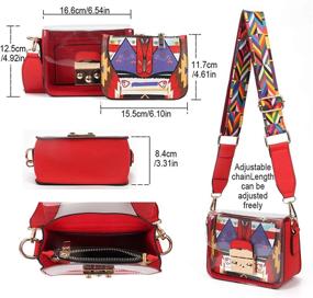 img 1 attached to Fuaisi Transparent Crossbody Summer Shoulder Women's Handbags & Wallets