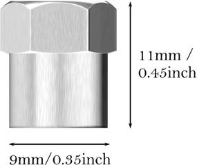 img 1 attached to 🔒 AUTONINA Набор из 12 штук крышек с тяжелым долговечным клапаном для покрышек - универсальные, пылезащитные и герметичные - идеально подходят для автомобилей, внедорожников, велосипедов, грузовиков - латунь, хром, серебро с резиновым уплотнителем.
