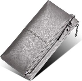 img 4 attached to Lecxci Genuine Handbags Wristlets Blocking Women's Handbags & Wallets for Wristlets