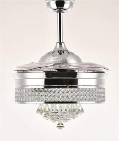 img 1 attached to 🌀 NOXARTE Crystal Ceiling Fan Lighting Fixture: Dimmable Chandelier with Invisible Blades, Remote Control - Perfect for Dining Room & Bedroom (36 Inch)