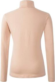 img 3 attached to HieasyFit Women's Soft Cotton Turtleneck Top: Your Essential Basic Pullover Sweater