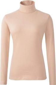 img 4 attached to HieasyFit Women's Soft Cotton Turtleneck Top: Your Essential Basic Pullover Sweater