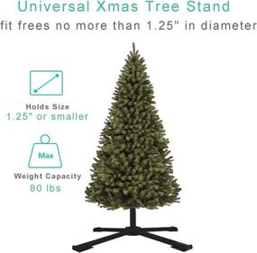 img 1 attached to 🎄 GLORYA Xmas Tree Stand - Heavy Duty Base for Artificial Christmas Trees Under 1.25" Diameter - Foldable Metal Universal Stand for Fake Tree Up to 80 Lbs - Black