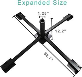 img 3 attached to 🎄 GLORYA Xmas Tree Stand - Heavy Duty Base for Artificial Christmas Trees Under 1.25" Diameter - Foldable Metal Universal Stand for Fake Tree Up to 80 Lbs - Black