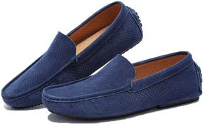 img 2 attached to UNN Loafers Genuine Moccasins Breathable Men's Shoes in Loafers & Slip-Ons