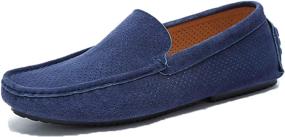 img 3 attached to UNN Loafers Genuine Moccasins Breathable Men's Shoes in Loafers & Slip-Ons