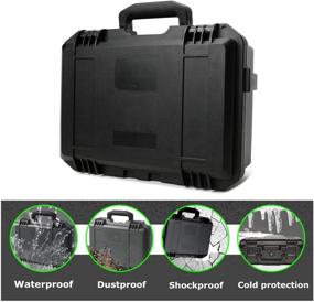 img 2 attached to 🎒 Mavic Air 2 Carrying Case - Durable, Waterproof Compact Travel Case for DJI Mavic Air 2 Quadcopter Drone, Smart Controller, Batteries, Charging Hub, ND Filter Set, Adapter, and Accessories