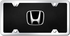 img 1 attached to Honda Black Acrylic License Chrome